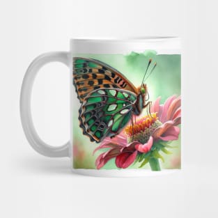 Dark Green Fritillary - Watercolor Butterfly Mug